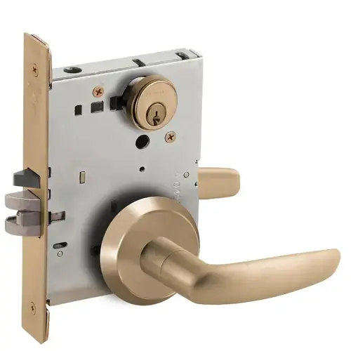 Storeroom Mortise Lock C Keyway with 07 Lever and C Rose Antique Brass Finish