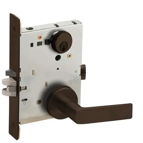 Mortise Lock Dark Oxidized Satin Bronze Oil Rubbed