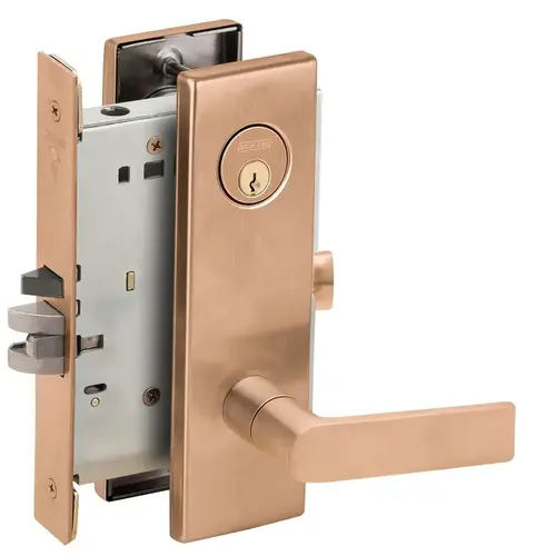 Mortise Lock Satin Bronze Clear Coated