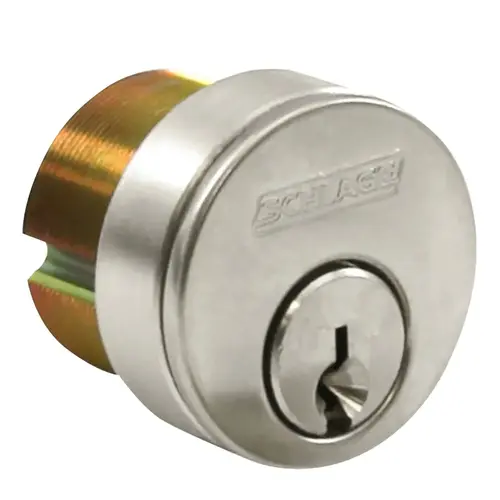 1-5/8" Mortise Cylinder, 6-Pin, S135 Keyway, Keyed Different, Adams Rite Cam, Satin Nickel Plated