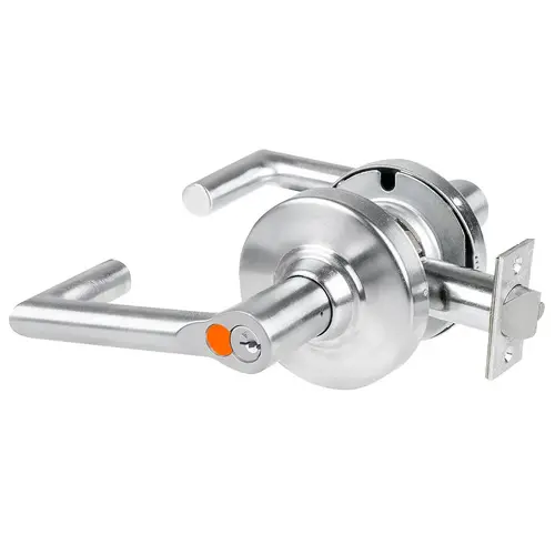 Grade 2 Office Cylindrical Lock with Field Selectable Vandlgard, Boardwalk Lever, SFIC Construction Core, Bright Chrome Finish, Anti-Friction Fire Deadlatch, Non-handed Bright Chrome