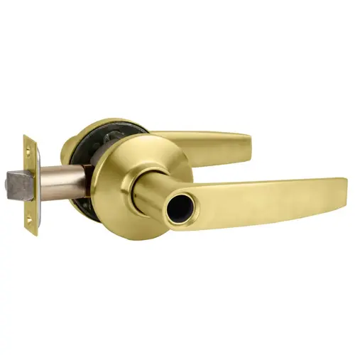 Tubular Lever Lock, Entrance, Grade 2, Jupiter, Adjustable, 2-3/8" or 2-3/4" Backset, Satin Brass