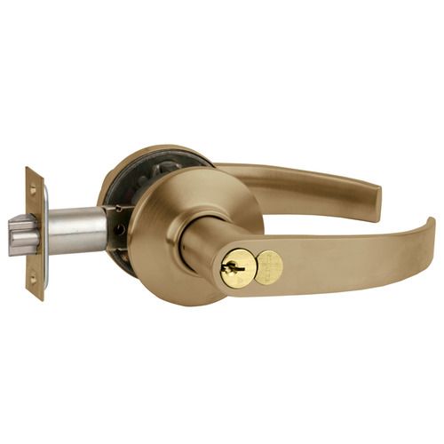 S Series Entry C Keyway Large Format Neptune with 16-203 Latch 10-001 Strike Antique Brass Finish