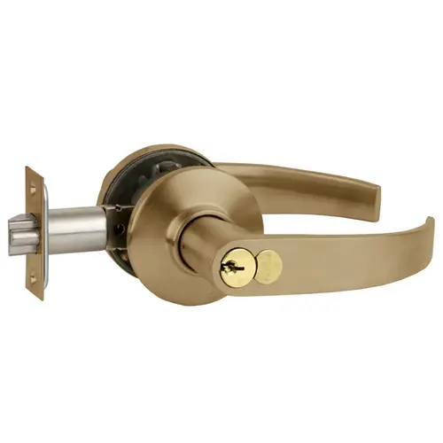 S Series Storeroom C Keyway Large Format Neptune with 16-203 Latch 10-001 Strike Antique Brass Finish