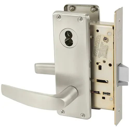 Manufacturing Mortise Lock Satin Nickel Plated Clear Coated