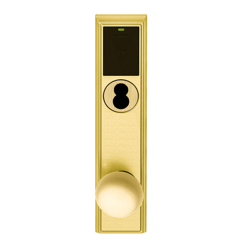 Wireless Mortise Lock Bright Brass