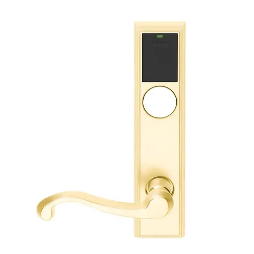 Wireless Mortise Lock Bright Brass