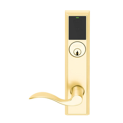 Wireless Mortise Lock Bright Brass