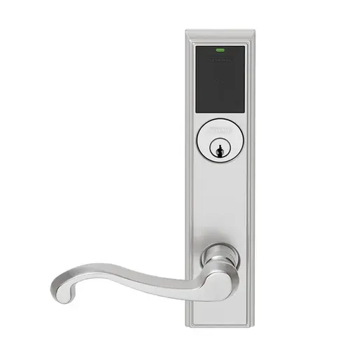 Wireless Mortise Lock Satin Chrome Antimicrobial Coated