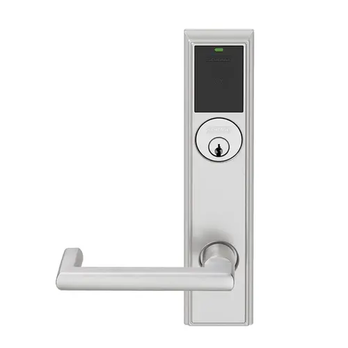 Wireless Mortise Lock Satin Chrome Antimicrobial Coated