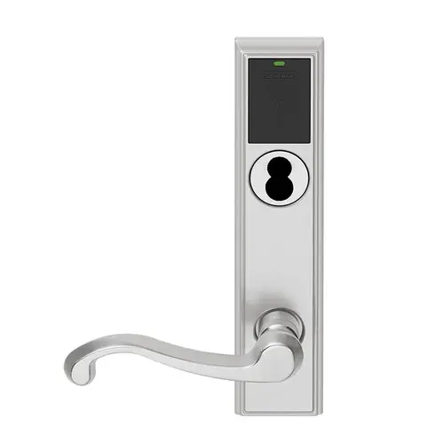 Wireless Mortise Lock Satin Chrome Antimicrobial Coated