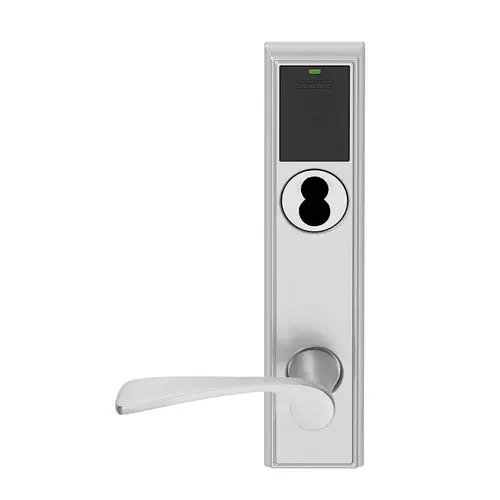 Wireless Mortise Lock Satin Chrome Antimicrobial Coated