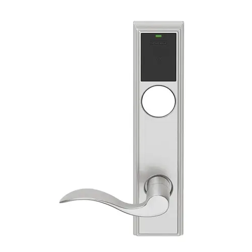 Wireless Mortise Lock Satin Chrome Antimicrobial Coated