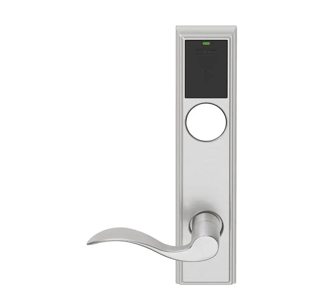 Schlage Electronics LEBMB-ADD L ACC 626AM LHR Wireless Mortise Lock Satin  Chrome Antimicrobial Coated Buy Now, image size:1100x1000