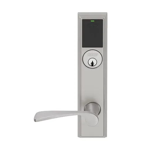 Wireless Mortise Lock Satin Nickel Plated Clear Coated