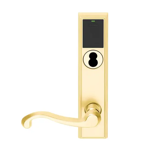 Wireless Mortise Lock Bright Brass