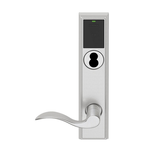 Wireless Mortise Lock Satin Chrome Antimicrobial Coated