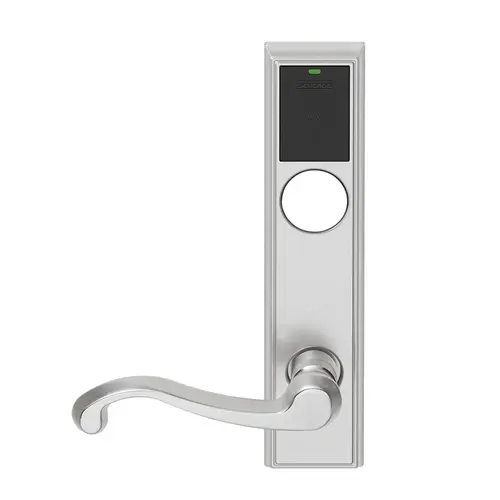 Wireless Mortise Lock Satin Chrome Antimicrobial Coated