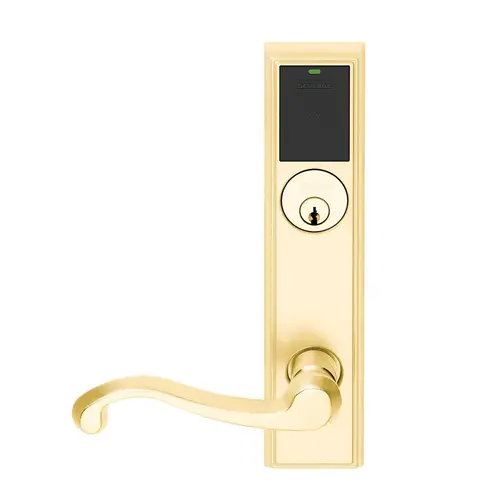 Wireless Mortise Lock Bright Brass