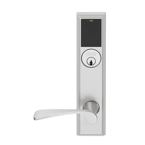 Wireless Mortise Lock Satin Chrome Antimicrobial Coated