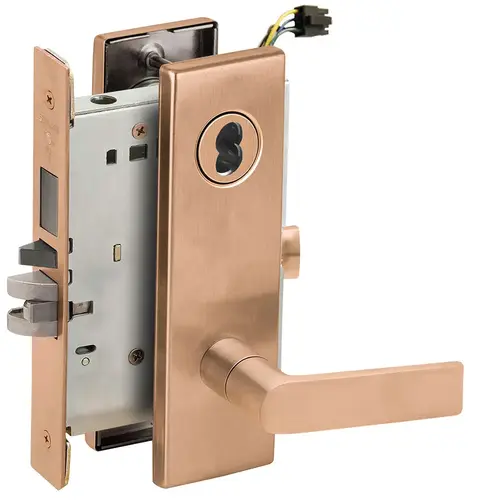 Lock Electric Mortise Lock Satin Bronze Clear Coated