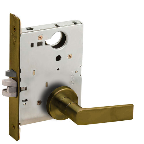 Exit Mortise Lock with 01 Lever and A Rose Antique Brass Finish