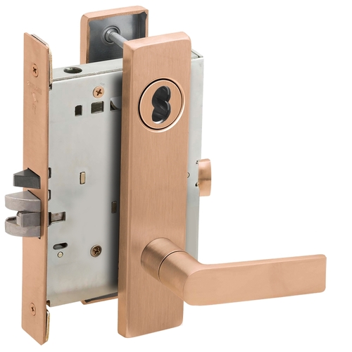 Mortise Lock Satin Bronze Clear Coated