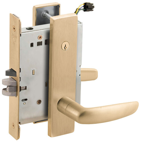 Electric Mortise Lock Satin Brass