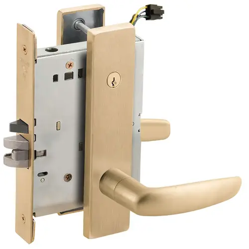 Electric Mortise Lock Satin Brass