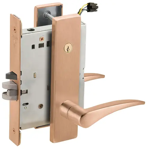 Electric Mortise Lock Satin Bronze Clear Coated