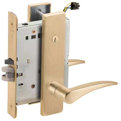 Electric Mortise Lock Satin Brass