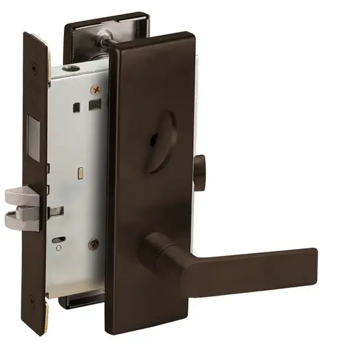 Mortise Lock Dark Oxidized Satin Bronze Oil Rubbed