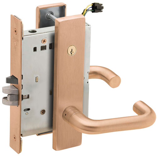 Electric Mortise Lock Satin Bronze Clear Coated