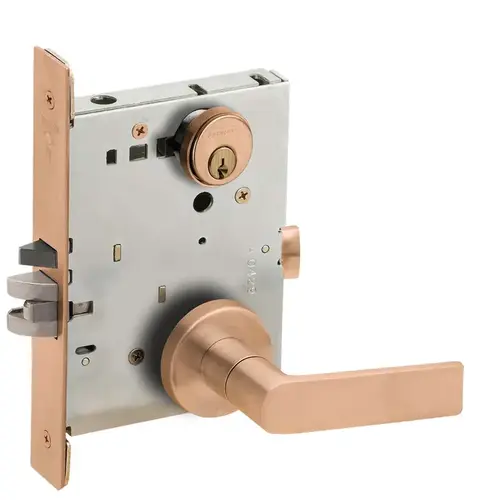 Mortise Lock Satin Bronze Clear Coated