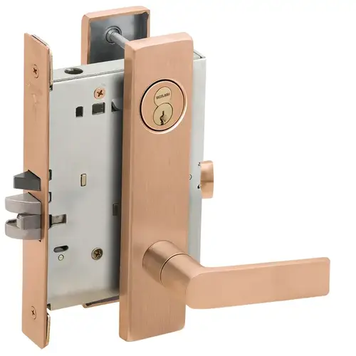 Mortise Lock Satin Bronze Clear Coated