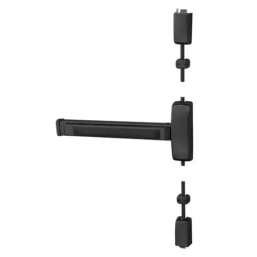 Surface Vertical Rod Exit Devices Black Suede Powder Coat