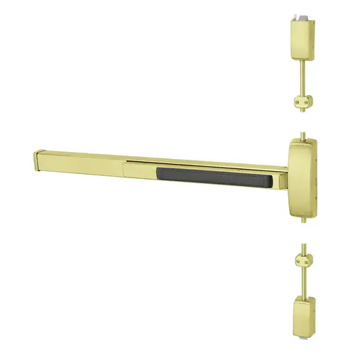 Surface Vertical Rod Exit Devices Bright Brass