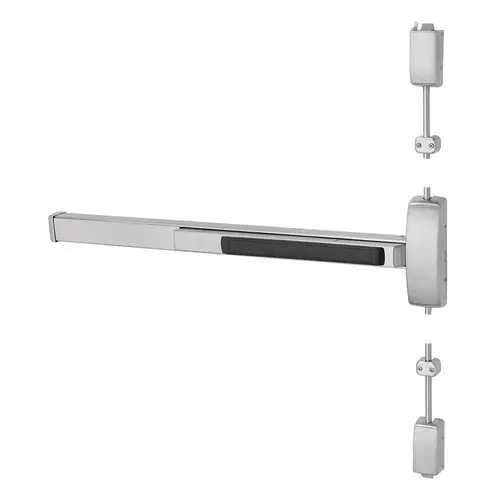 Surface Vertical Rod Exit Devices Bright Stainless Steel