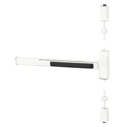 Surface Vertical Rod Exit Devices White Suede Powder Coat