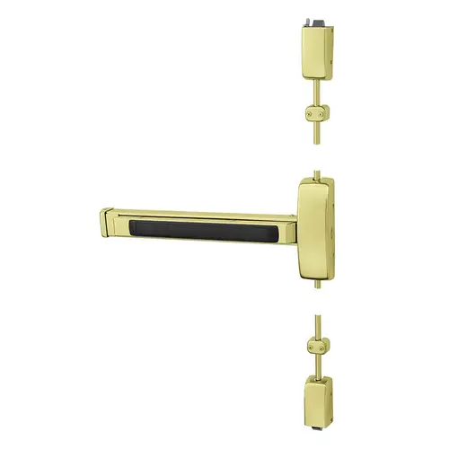 Surface Vertical Rod Exit Device Bright Brass