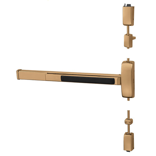 Surface Vertical Rod Exit Devices Satin Bronze Clear Coated