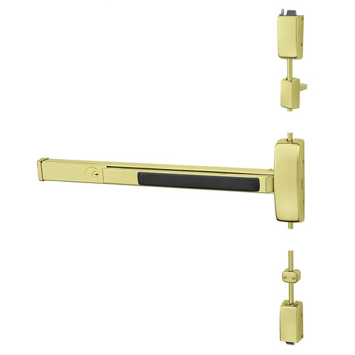 Surface Vertical Rod Exit Device Bright Brass