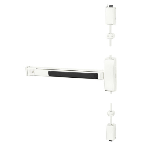 Surface Vertical Rod Exit Device White Suede Powder Coat