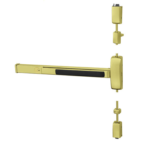 Surface Vertical Rod Exit Device Satin Brass