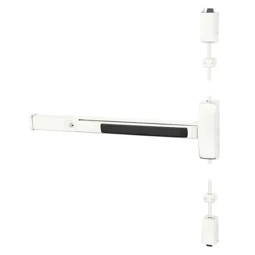 Surface Vertical Rod Exit Device White Suede Powder Coat