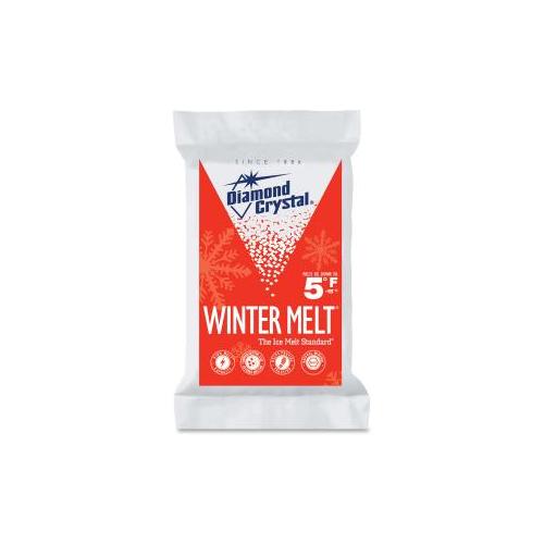 Diamond Crystal Winter Melt Ice Melter Salt, Crystalline Solid, White, 25 lb Bag