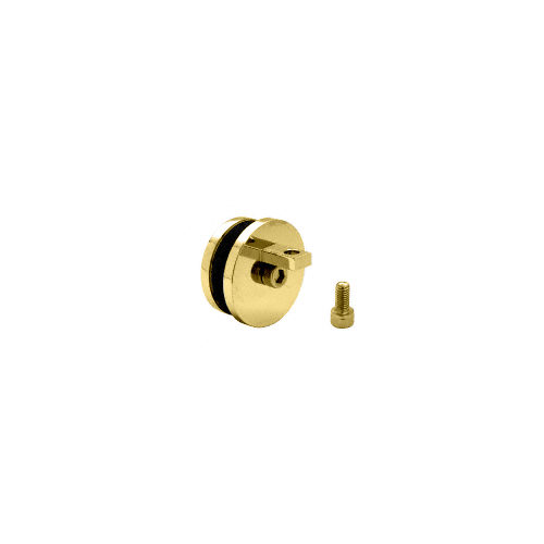 Polished Brass Hydroslide 90 Degree Glass-to-Sliding Track Connector