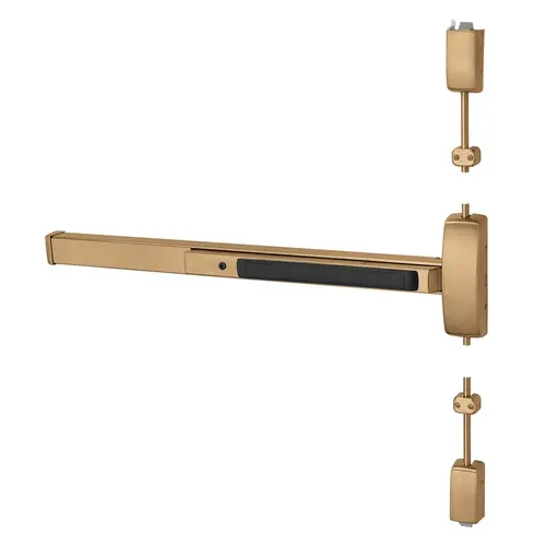 Surface Vertical Rod Exit Devices Satin Bronze Clear Coated