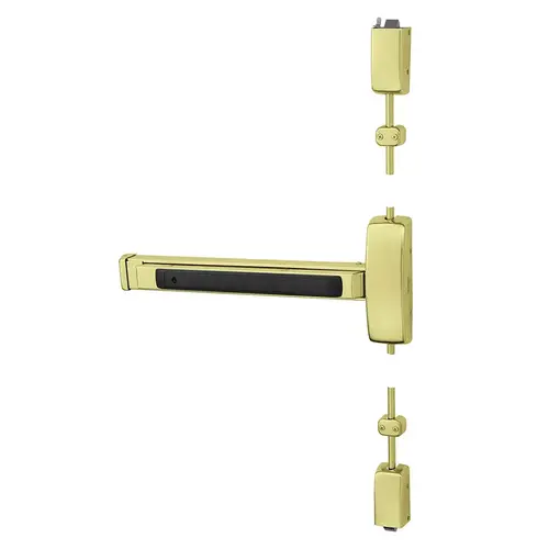 Surface Vertical Rod Exit Devices Bright Brass