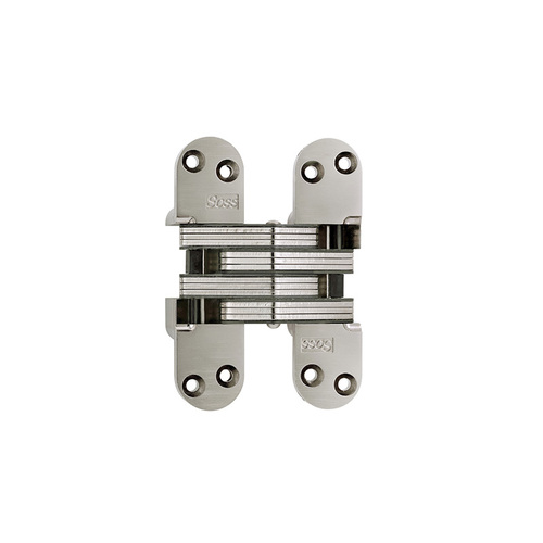 1-3/8" x 5-1/2" Heavy Duty Invisible Hinge for 2" Doors Satin Nickel Finish